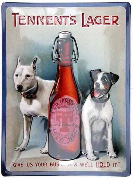 Bild von Metal Sign ´Tennent´s Lager´