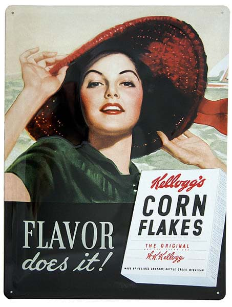 Bild von Metal Sign ´Kellogg´s - Flavor does it!´