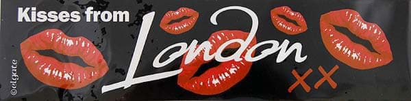 Bild von Sticker Kisses from London 20 x 5 cm