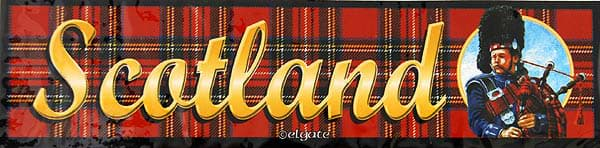 Picture of Sticker Scotland With Piper 20 x 5 cm