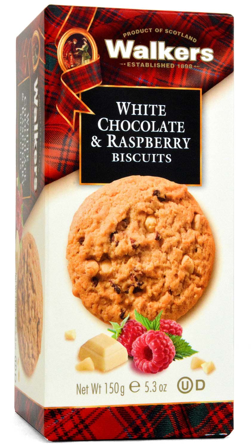 Picture of Walkers White Choc & Raspberry Biscuits 150g