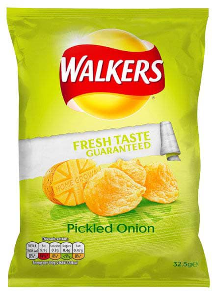 Bild von Walkers Pickled Onion, Tüte 32,5 g