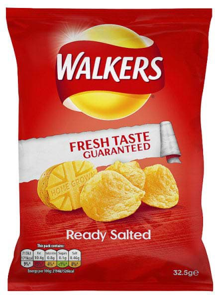 Bild von Walkers Ready Salted, Tüte 32,5 g