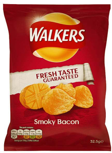 Bild von Walkers Smoky Bacon, Tüte 32,5 g