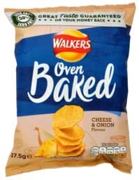 Bild von Walkers Baked Cheese & Onion Karton 32 x 37.5g