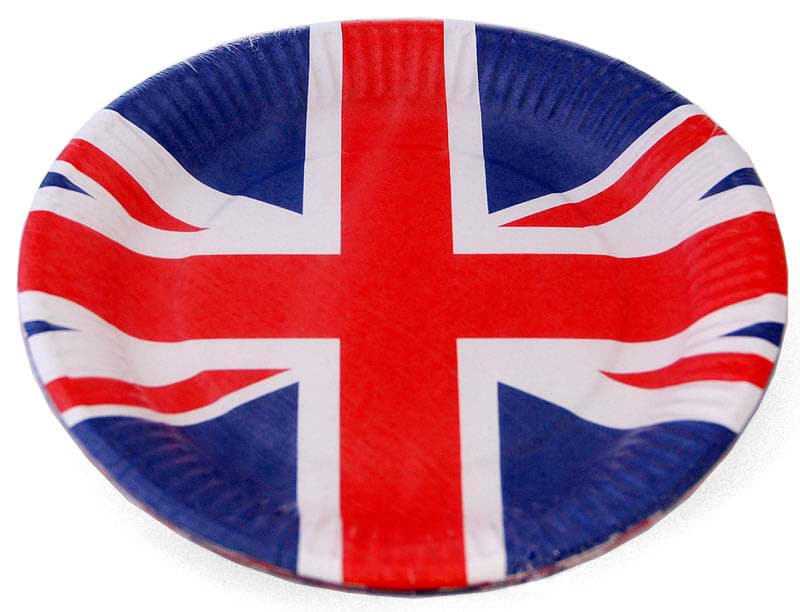 Bild von Pappteller Union Jack 23cm rund 8er-Pack