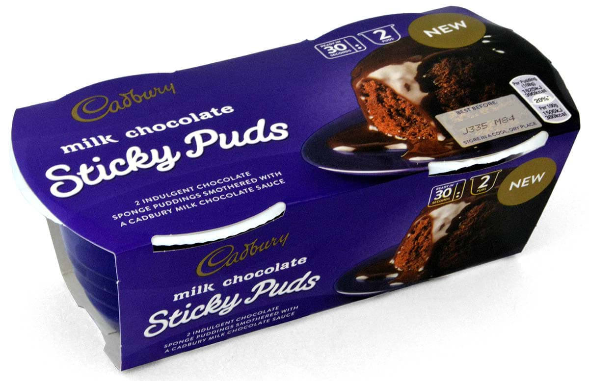 Picture of Cadbury Milk Chocolate Sticky Puds 2 x 95g