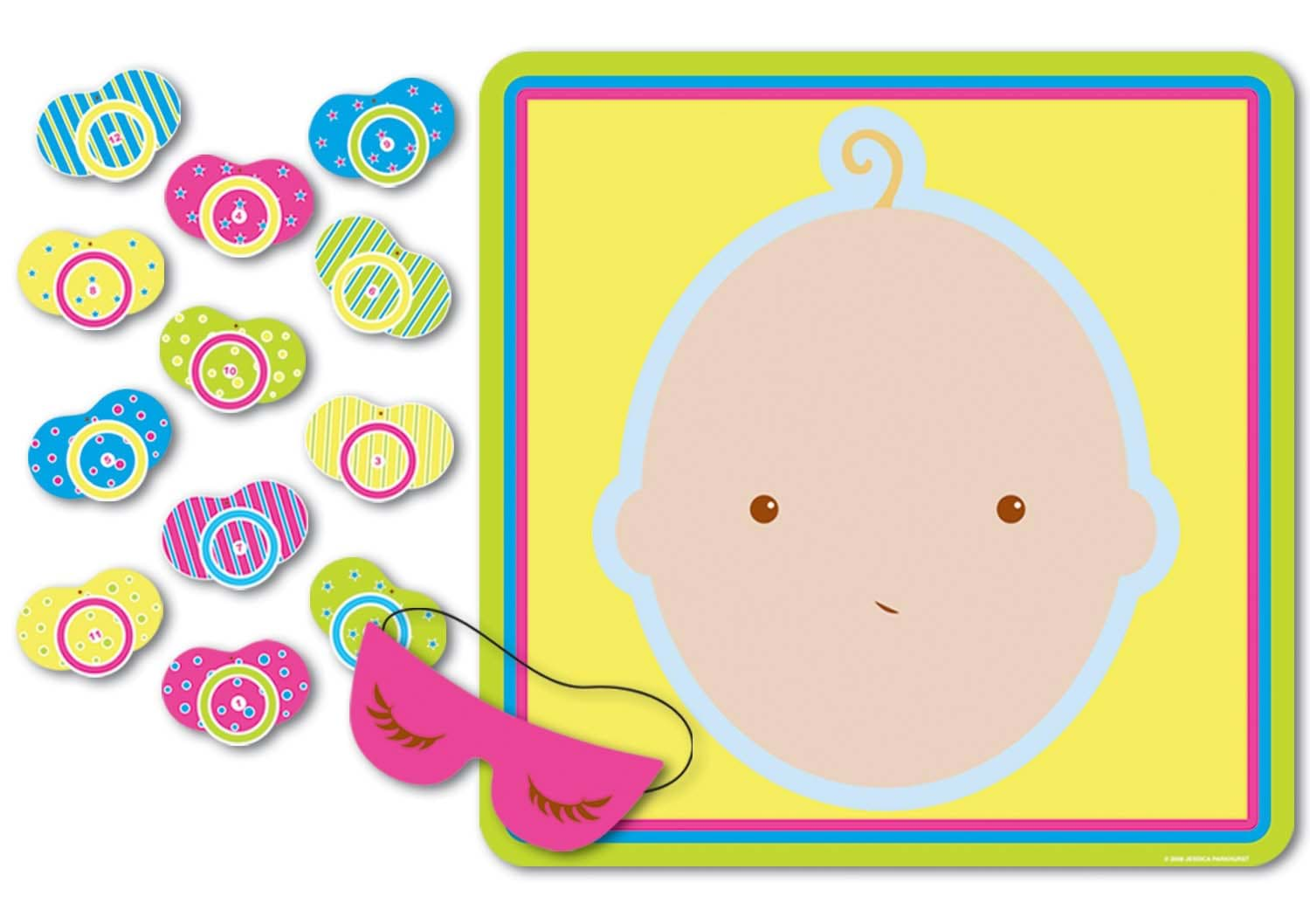 Bild von Partyspiel Pin the Pacifier on the Baby