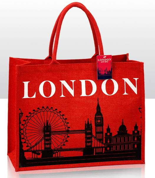 Picture of London Skyline Jute Shopper