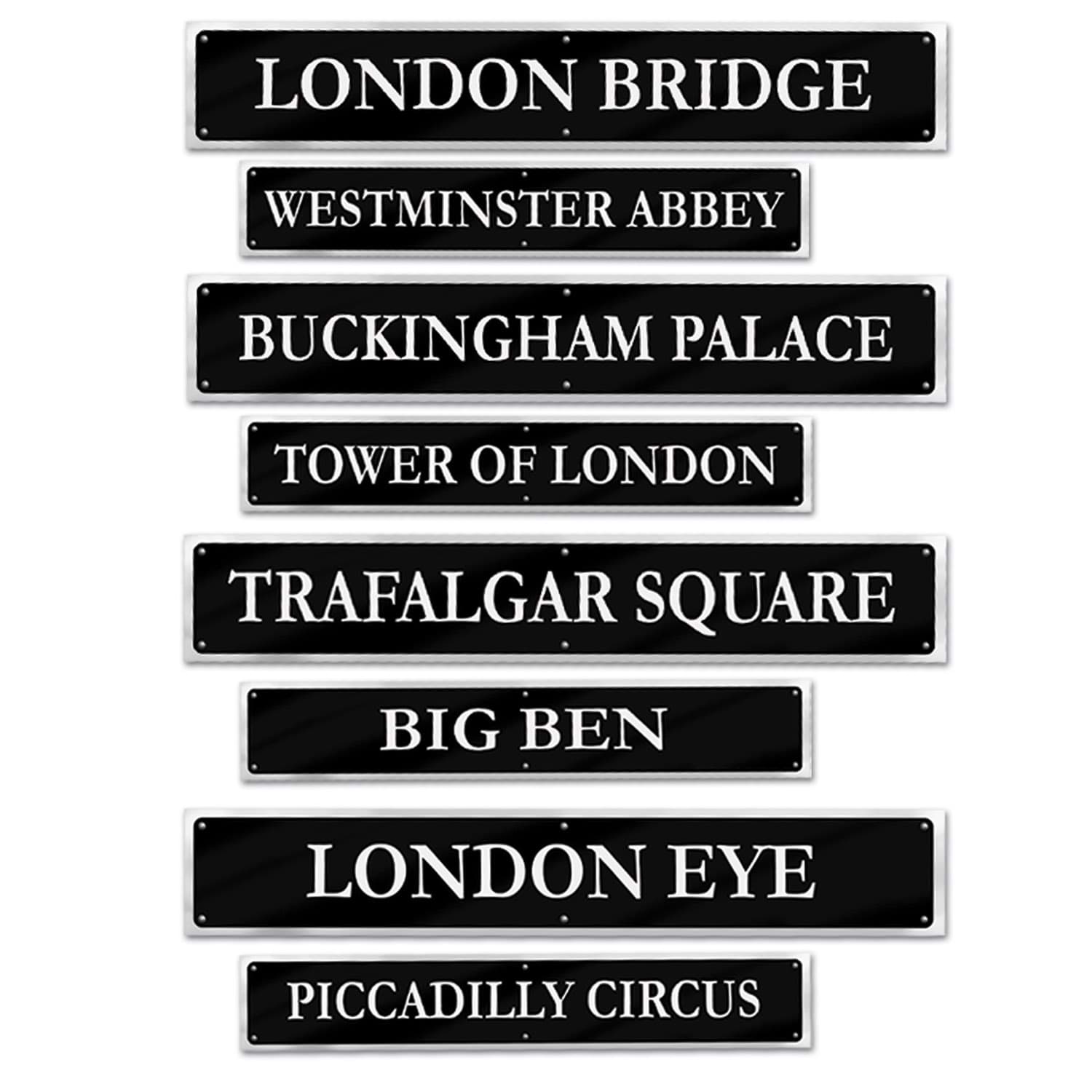 Picture of British Street Sign Cutouts, 4 double sided