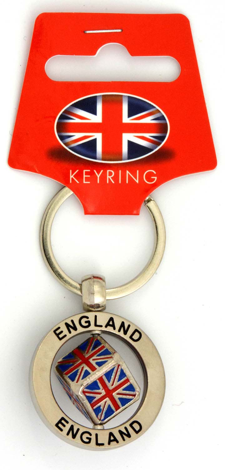 Picture of Union Jack Dice Keyring Spinner