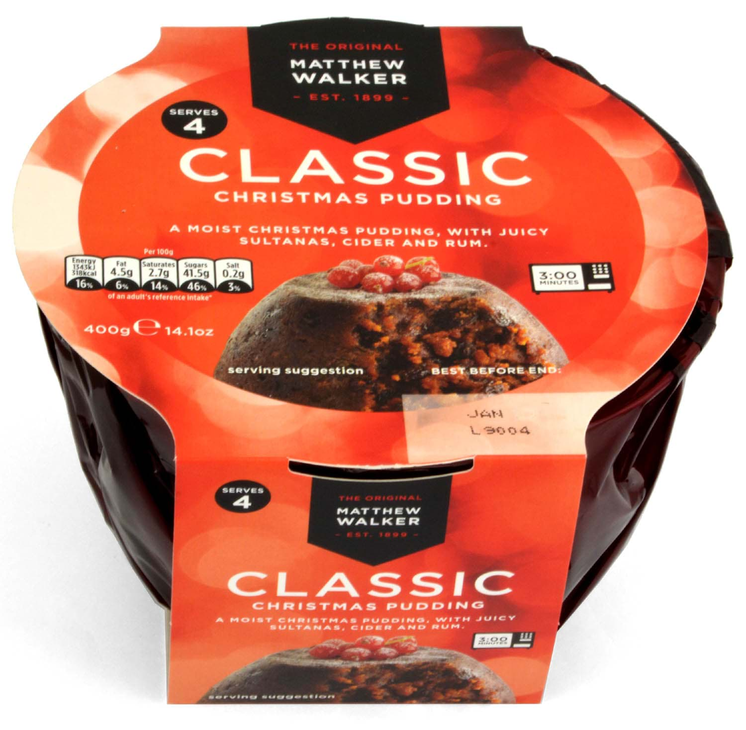 Bild von Matthew Walker Classic Christmas Pudding 400g