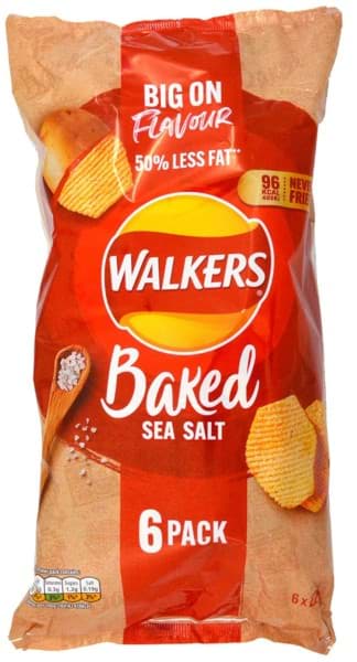 Bild von Walkers Oven Baked Sea Salt 6 x 22g