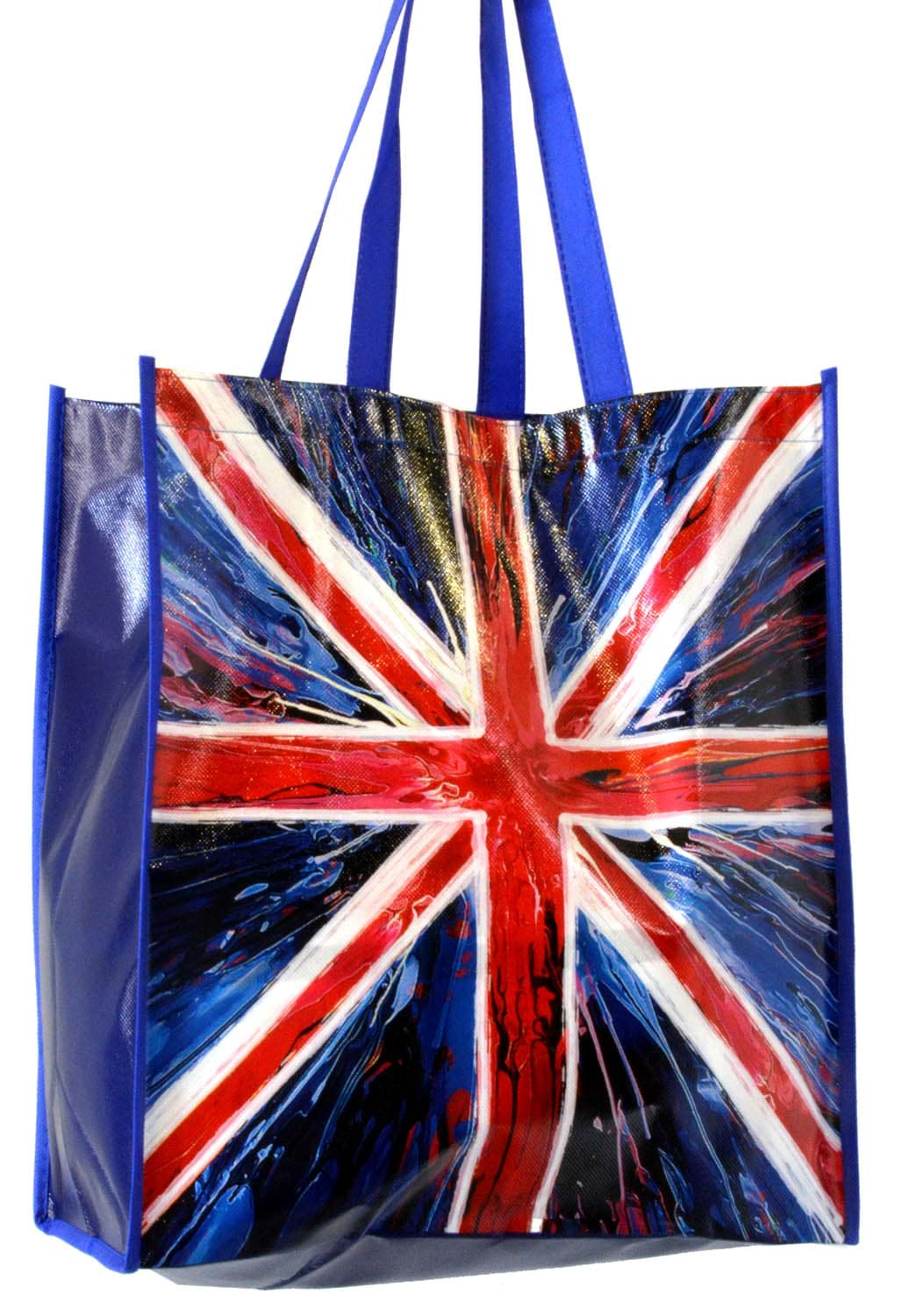 Bild von Union Jack Spin Painting Non-Woven Tragetasche