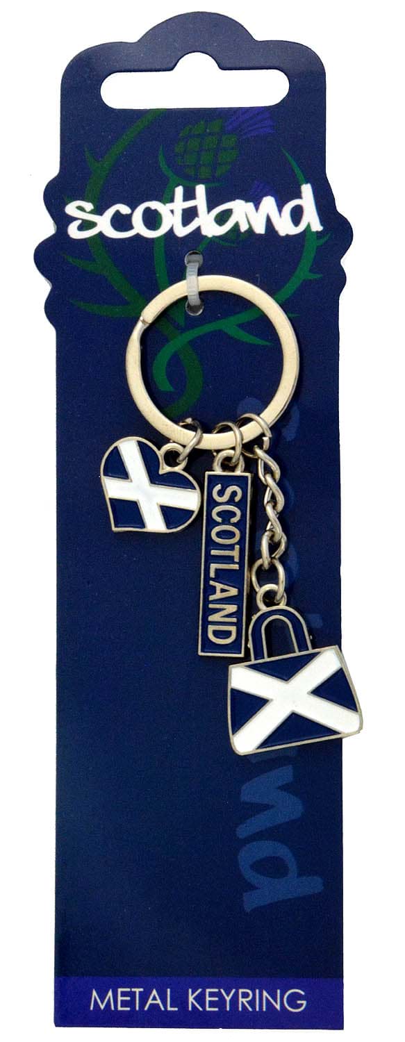 Picture of Scotland Charm Keyring with Heart and Bag