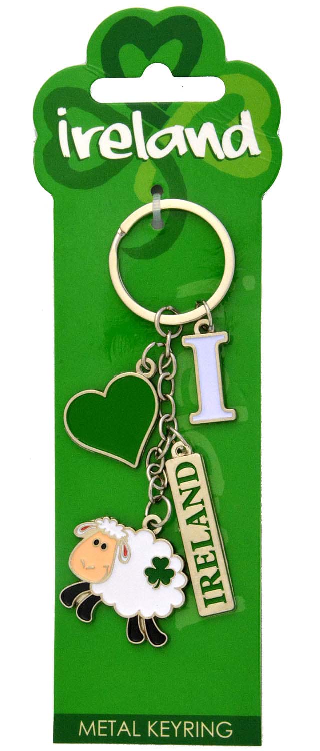 Picture of Irish Charm Keyring with I Love Ireland and Sheep