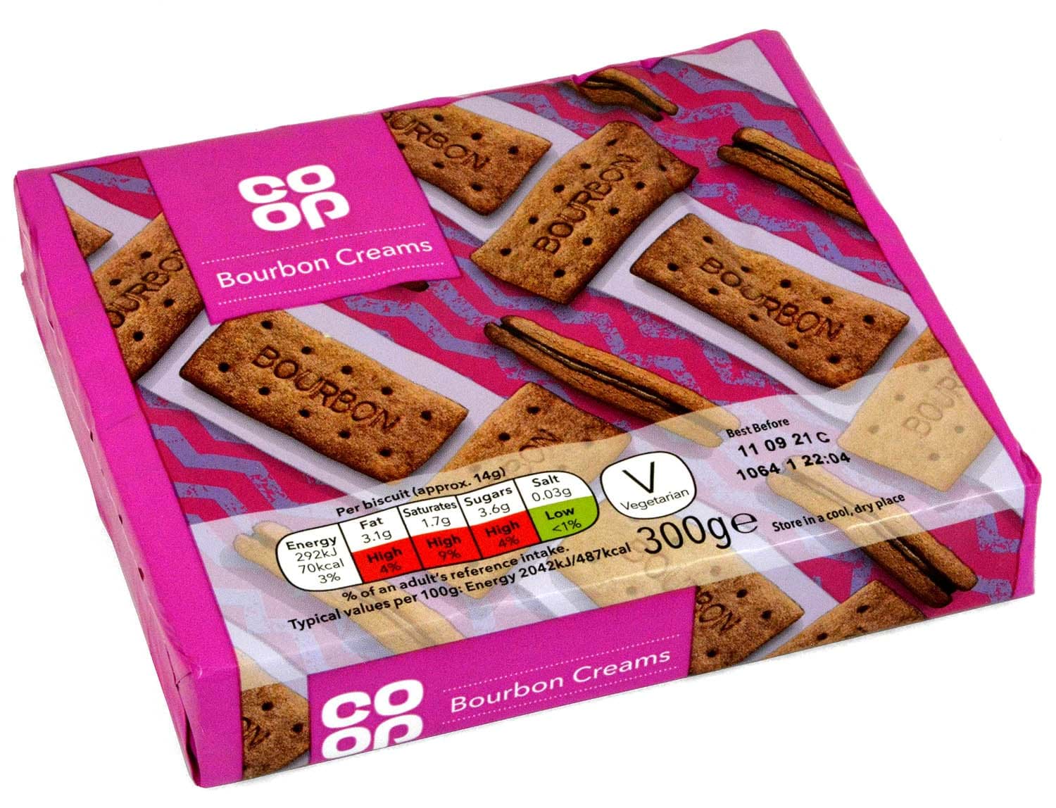 Picture of Co-op Bourbon Creams 300g Sandwich Biscuits