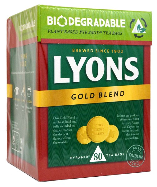 Bild von Lyons Gold Blend 80 Tea Bags 232g