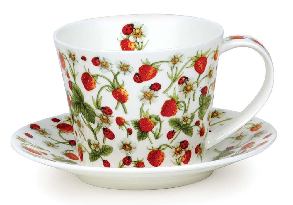 Picture of Dunoon Islay Cup & Saucer Dovedale Strawberry by Jane Fern