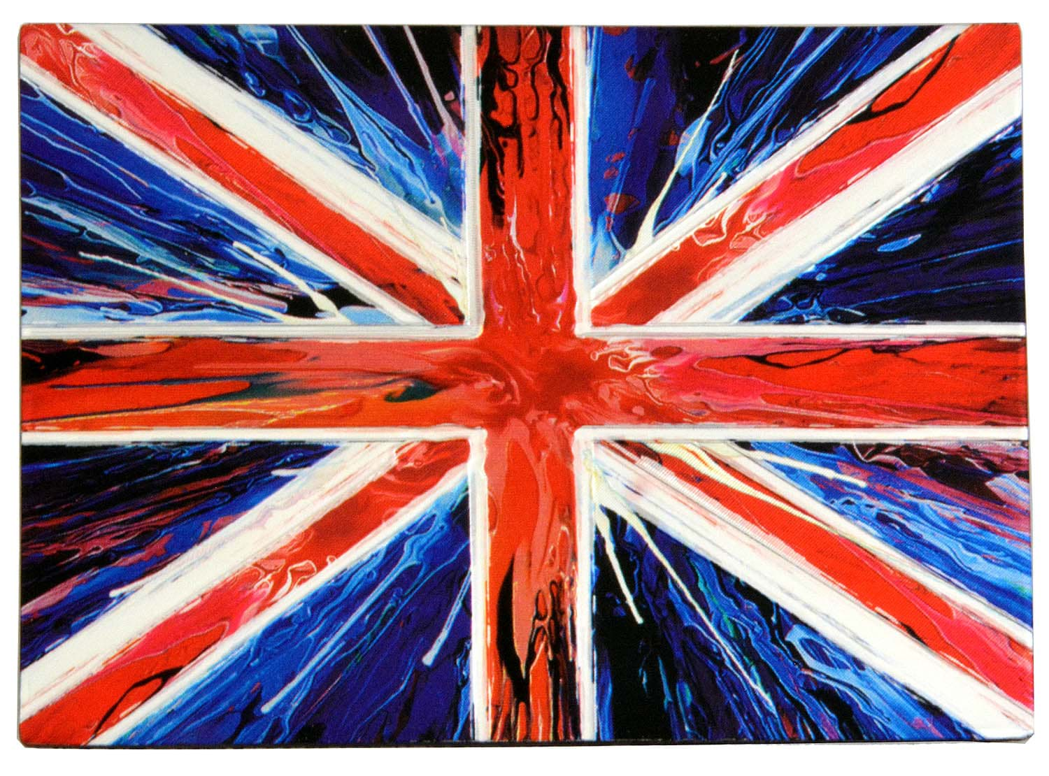 Bild von Spin Painting Union Jack Metallic Fridge Magnet