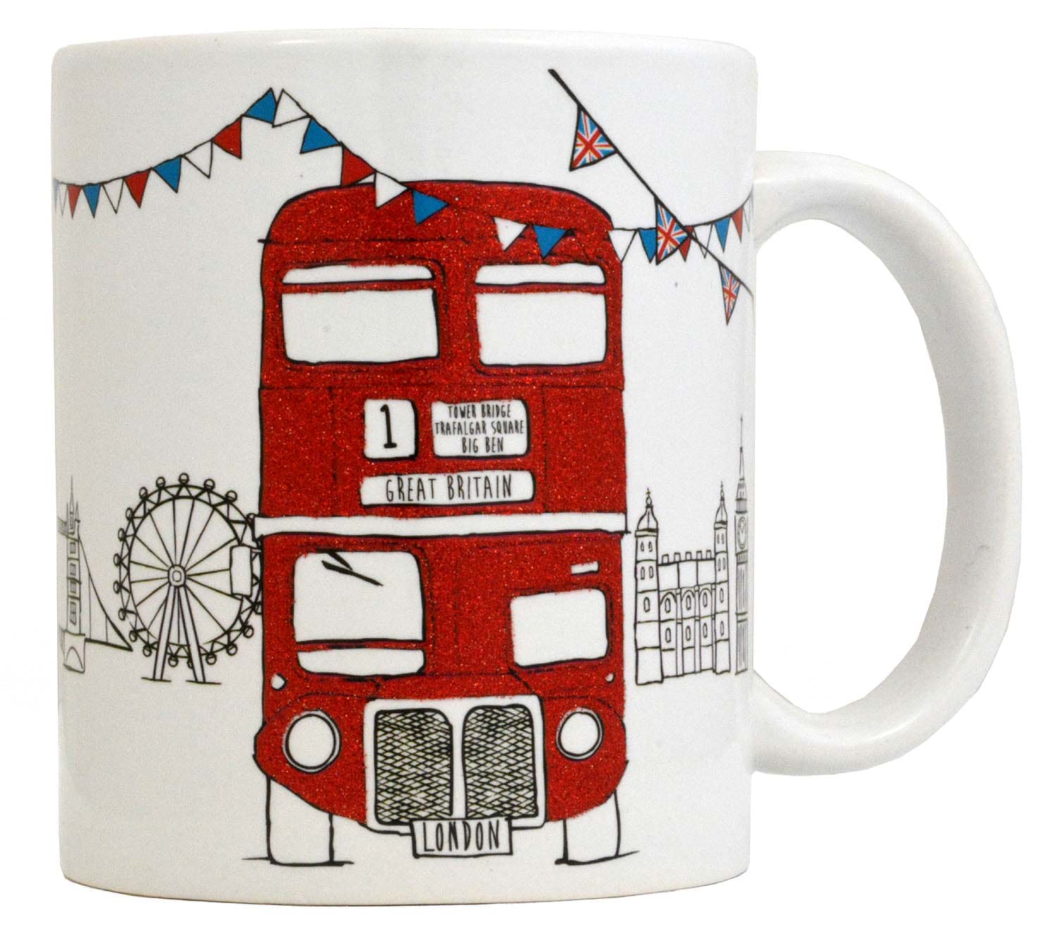 Picture of Glitter Ceramic Mug London Bus