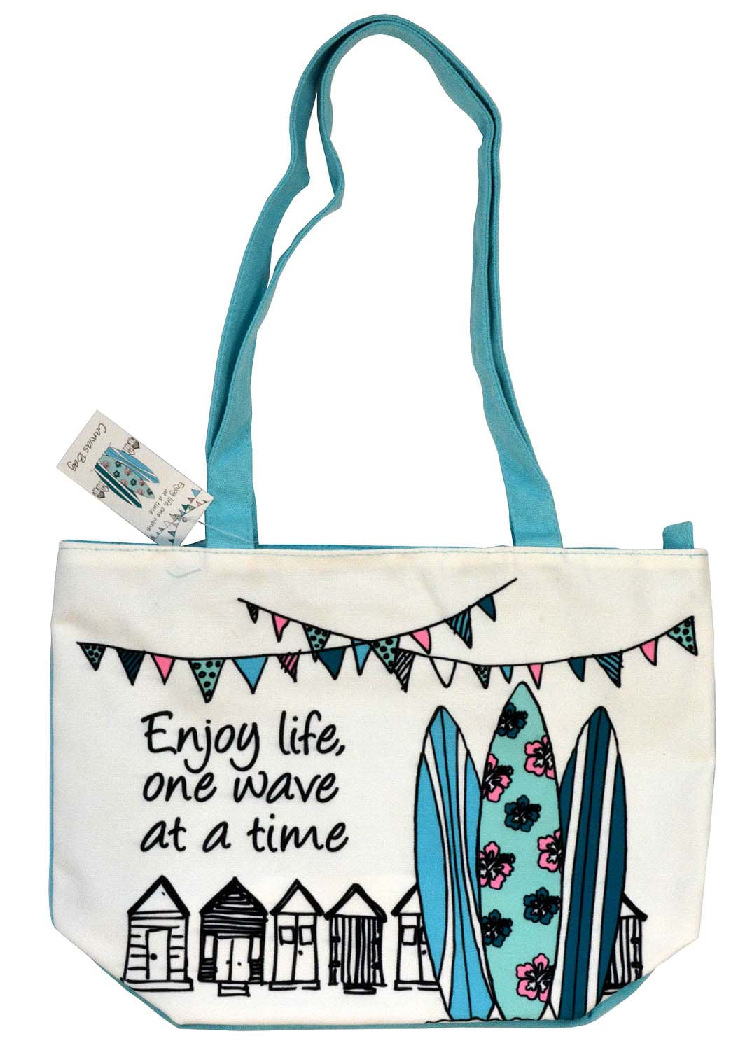 Bild von Segeltuch-Strandtasche Enjoy Life 37x25x15cm