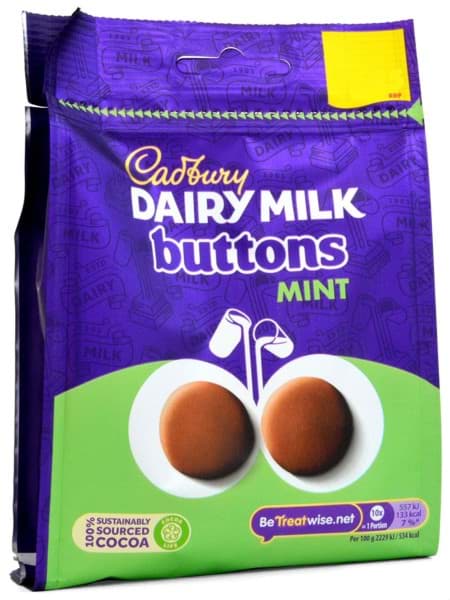 Bild von Cadbury Dairy Milk Buttons Mint 95g