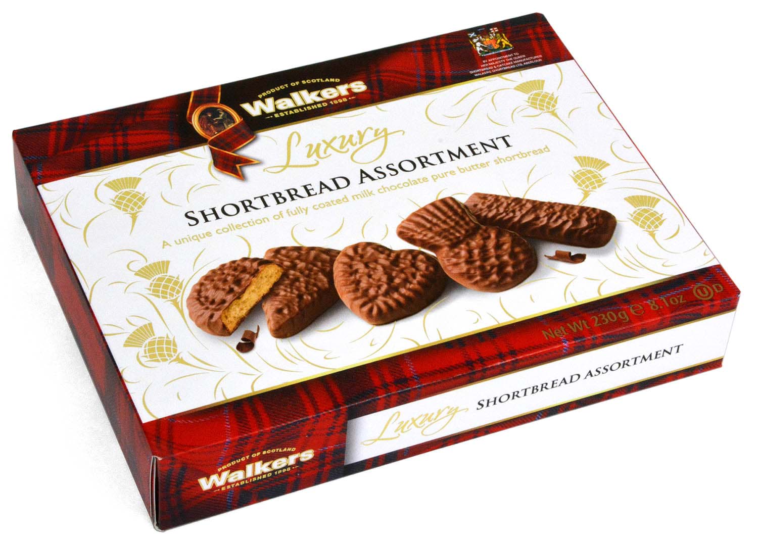 Picture of Walkers Luxury Milk Chocolate Coated Shortbread Selection 230g