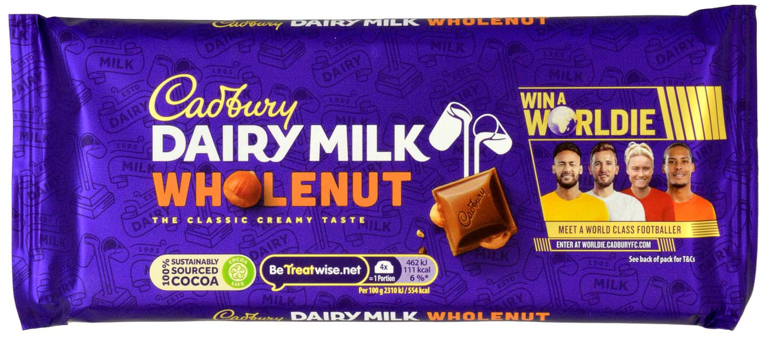 Bild von Cadbury Dairy Milk Whole Nut Chocolate 180g